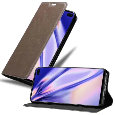Cadorabo Ohišje, združljivo z Samsung Galaxy S10 PLUS v kavovinsko rdeča - Zaščitni ovitek z magnetnim zapiranjem, stoječo funkcijo in režo za kartice