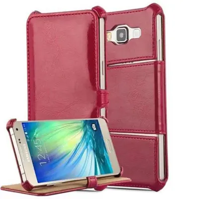 CADORABO Samsung Galaxy A3 2015 v strastno rdeča - Zaščitni ovitek BREZ magnetnega zapiranja s funkcijo stojala in vogalnim držalom