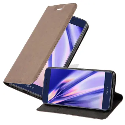 Cadorabo Ohišje, združljivo z Honor 6C PRO v kavovinsko rdeča - Zaščitni ovitek z magnetnim zapiranjem, stoječo funkcijo in režo za kartice