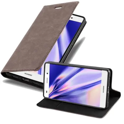 CADORABO Huawei P8 LITE 2017/P9 LITE 2017 v kavovinsko rdeča - Zaščitni ovitek z magnetnim zapiranjem, stoječo funkcijo in režo za kartice