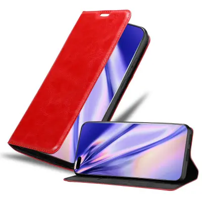 Cadorabo Ohišje, združljivo z Huawei P40 PRO / P40 PRO+ v rdeče jabolko - Zaščitni ovitek z magnetnim zapiranjem, stoječo funkcijo in režo za kartice