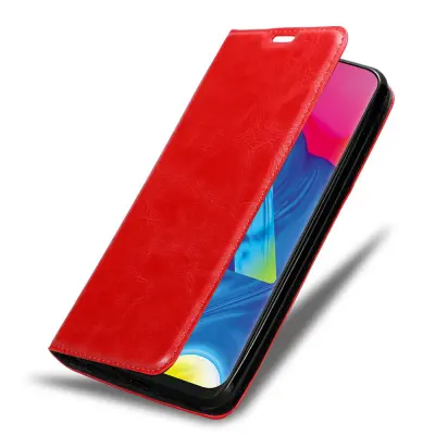 Cadorabo Ohišje, združljivo z Samsung Galaxy A10 / M10 v rdeče jabolko - Zaščitni ovitek z magnetnim zapiranjem, stoječo funkcijo in režo za kartice