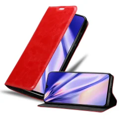 Cadorabo Ohišje, združljivo z Samsung Galaxy A90 5G v rdeče jabolko - Zaščitni ovitek z magnetnim zapiranjem, stoječo funkcijo in režo za kartice