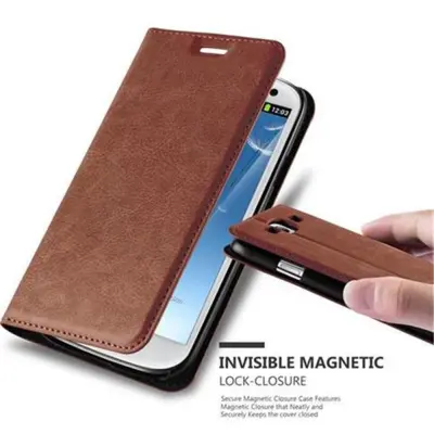 CADORABO Samsung Galaxy S3/S3 NEO v kapučino rjava - Zaščitni ovitek z magnetnim zapiranjem, stoječo funkcijo in režo za kartice