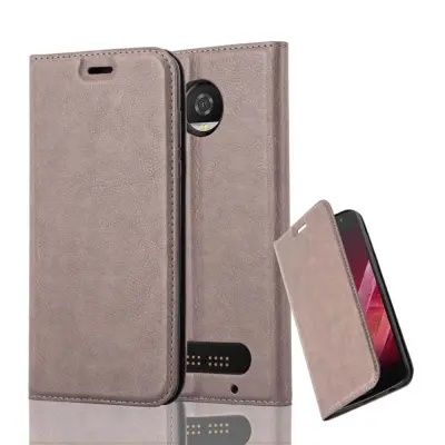 CADORABO Motorola MOTO Z2 PLAY/Z2 FORCE v kavovinsko rdeča - Zaščitni ovitek z magnetnim zapiranjem, stoječo funkcijo in režo za kartice
