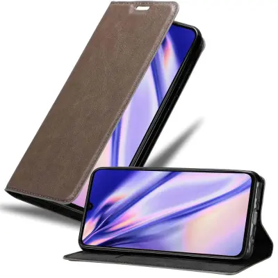 Cadorabo Ohišje, združljivo z Xiaomi Mi 9 v kavovinsko rdeča - Zaščitni ovitek z magnetnim zapiranjem, stoječo funkcijo in režo za kartice