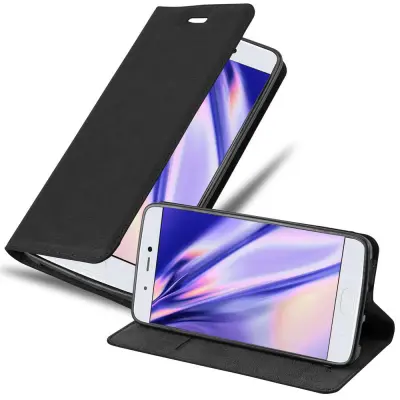 Cadorabo Ohišje, združljivo z Xiaomi Mi 5s v nočna črna - Zaščitni ovitek z magnetnim zapiranjem, stoječo funkcijo in režo za kartice