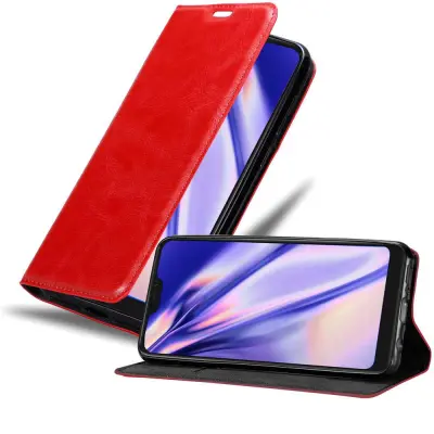 CADORABO Xiaomi Mi A2 LITE/RedMi 6 PRO v rdeče jabolko - Zaščitni ovitek z magnetnim zapiranjem, stoječo funkcijo in režo za kartice
