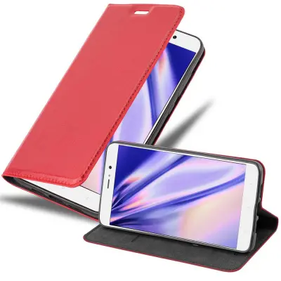 Cadorabo Ohišje, združljivo z Xiaomi Mi 5s PLUS v rdeče jabolko - Zaščitni ovitek z magnetnim zapiranjem, stoječo funkcijo in režo za kartice