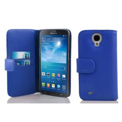 Cadorabo Ohišje, združljivo z Samsung Galaxy MEGA 6.3 v mornarsko modra - Zaščitni ovitek iz teksturiranega umetnega usnja in žep za kartice