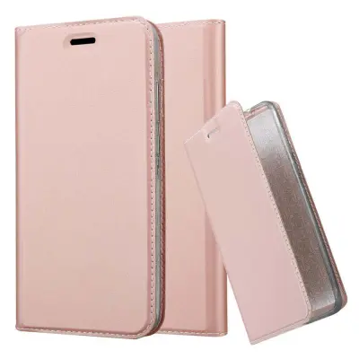 Cadorabo Ohišje, združljivo z Honor 8 PRO v klasična rožnata zlata - Zaščitni ovitek z magnetnim zapiranjem, stoječo funkcijo in režo za kartice