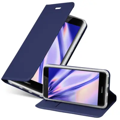 CADORABO Huawei P8 LITE 2017/P9 LITE 2017 v klasična temno modra - Zaščitni ovitek z magnetnim zapiranjem, stoječo funkcijo in režo za kartice