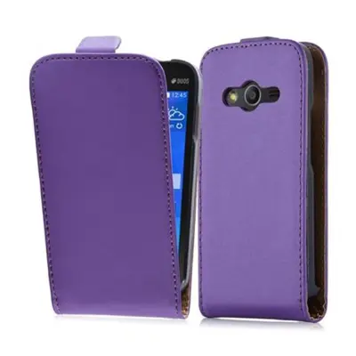 Cadorabo Ohišje, združljivo z Samsung Galaxy ACE 4 v lilac violetna - Zaščitni ovitek v obliki flipa iz gladkega umetnega usnja