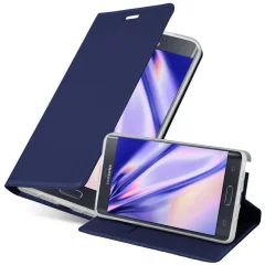 Cadorabo Ohišje, združljivo z Samsung Galaxy NOTE EDGE v klasična temno modra - Zaščitni ovitek z magnetnim zapiranjem, stoječo funkcijo in režo za kartice