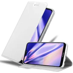 CADORABO Huawei P20 LITE 2018/NOVA 3E v klasično srebrno - Zaščitni ovitek z magnetnim zapiranjem, stoječo funkcijo in režo za kartice