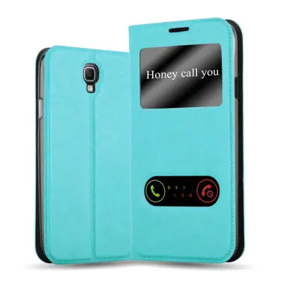 CADORABO Samsung Galaxy NOTE 3 NEO v mint turquoise - Zaščitni ovitek z magnetnim zapiranjem, stoječo funkcijo in 2 okencema za gledanje
