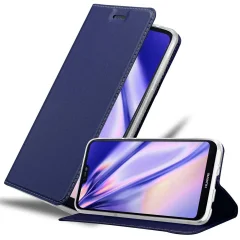 CADORABO Huawei P20 LITE 2018/NOVA 3E v klasična temno modra - Zaščitni ovitek z magnetnim zapiranjem, stoječo funkcijo in režo za kartice