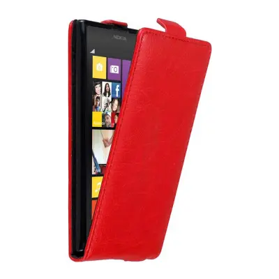 Cadorabo Ohišje, združljivo z Nokia Lumia 1020 v rdeče jabolko - Zaščitni ovitek v obliki flipa z magnetnim zapiranjem