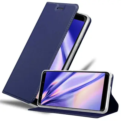 Cadorabo Ohišje, združljivo z WIKO VIEW GO v klasična temno modra - Zaščitni ovitek z magnetnim zapiranjem, stoječo funkcijo in režo za kartice