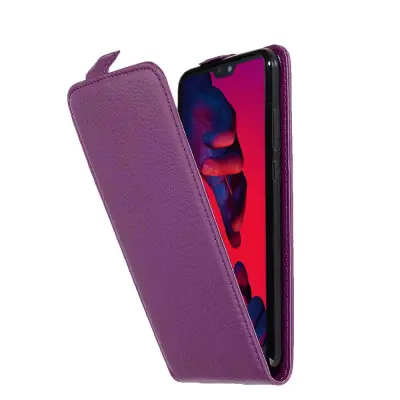 Cadorabo Ohišje, združljivo z Huawei P20 PRO / P20 PLUS v pastelno vijolično - Zaščitni ovitek v obliki flipa iz teksturiranega umetnega usnja