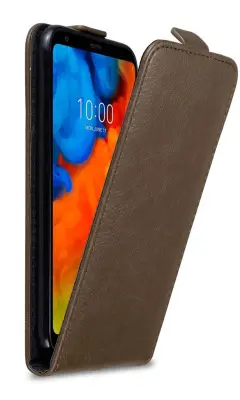 Cadorabo Ohišje, združljivo z LG Q STYLUS v kava rjava - Zaščitni ovitek v obliki flipa z magnetnim zapiranjem