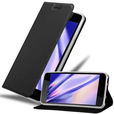 CADORABO HTC Desire 10 LIFESTYLE/Desire 825 v klasična črna - Zaščitni ovitek z magnetnim zapiranjem, stoječo funkcijo in režo za kartice