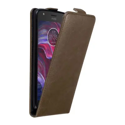 Cadorabo Ohišje, združljivo z Motorola MOTO X4 v kava rjava - Zaščitni ovitek v obliki flipa z magnetnim zapiranjem