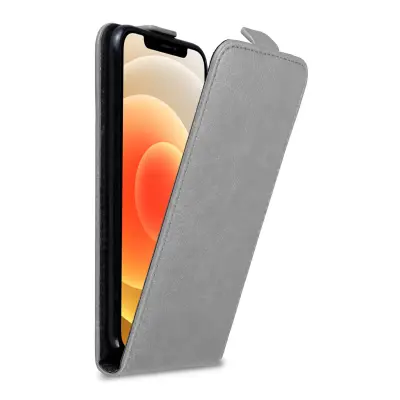 Cadorabo Ohišje, združljivo z Apple iPhone 12 MINI v titanovo siva - Zaščitni ovitek v obliki flipa z magnetnim zapiranjem