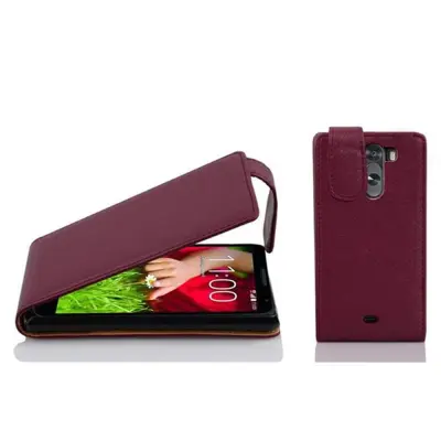 Cadorabo Ohišje, združljivo z LG G2 MINI v pastelno vijolično - Zaščitni ovitek v obliki flipa iz teksturiranega umetnega usnja