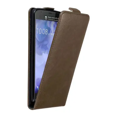 Cadorabo Ohišje, združljivo z HTC U ULTRA v kava rjava - Zaščitni ovitek v obliki flipa z magnetnim zapiranjem