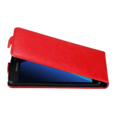 Cadorabo Ohišje, združljivo z Samsung Galaxy A3 2017 v rdeče jabolko - Zaščitni ovitek v obliki flipa z magnetnim zapiranjem