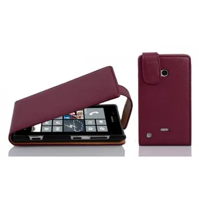 Cadorabo Ohišje, združljivo z Nokia Lumia 720 v pastelno vijolično - Zaščitni ovitek v obliki flipa iz teksturiranega umetnega usnja