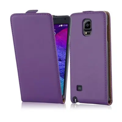 Cadorabo Ohišje, združljivo z Samsung Galaxy NOTE 4 v lilac violetna - Zaščitni ovitek v obliki flipa iz gladkega umetnega usnja