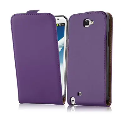 Cadorabo Ohišje, združljivo z Samsung Galaxy NOTE 2 v lilac violetna - Zaščitni ovitek v obliki flipa iz gladkega umetnega usnja