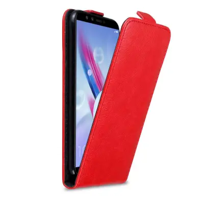 Cadorabo Ohišje, združljivo z Honor 9 LITE v rdeče jabolko - Zaščitni ovitek v obliki flipa z magnetnim zapiranjem