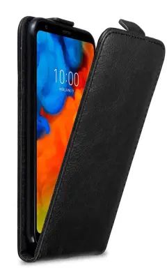 Cadorabo Ohišje, združljivo z LG Q STYLUS v nočna črna - Zaščitni ovitek v obliki flipa z magnetnim zapiranjem