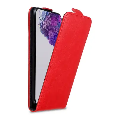 Cadorabo Ohišje, združljivo z Samsung Galaxy S20 ULTRA v rdeče jabolko - Zaščitni ovitek v obliki flipa z magnetnim zapiranjem