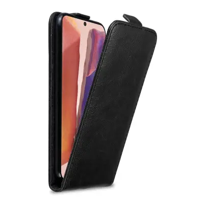 Cadorabo Ohišje, združljivo z Samsung Galaxy NOTE 20 v nočna črna - Zaščitni ovitek v obliki flipa z magnetnim zapiranjem