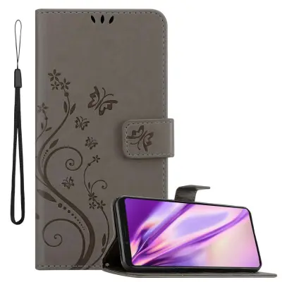 CADORABO Sony Xperia 1/Xperia XZ4 v klasična črna - ovitek v cvetličnem dizajnu z magnetnim zapiranjem, stoječo funkcijo in režami za kartice