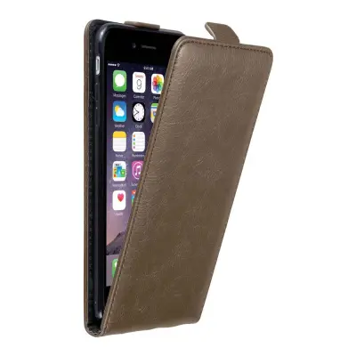 Cadorabo Ohišje, združljivo z Apple iPhone 6 PLUS / 6S PLUS v kava rjava - Zaščitni ovitek v obliki flipa z magnetnim zapiranjem