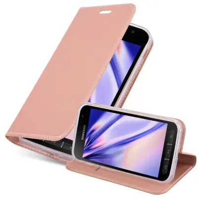 CADORABO Samsung Galaxy XCover 4/XCover 4s v klasična rožnata zlata - Zaščitni ovitek z magnetnim zapiranjem, stoječo funkcijo in režo za kartice