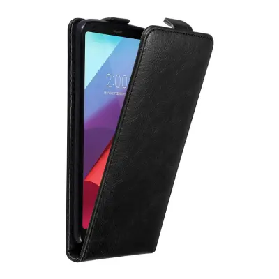 Cadorabo Ohišje, združljivo z LG G6 v nočna črna - Zaščitni ovitek v obliki flipa z magnetnim zapiranjem