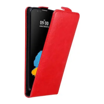 Cadorabo Ohišje, združljivo z LG STYLUS 2 v rdeče jabolko - Zaščitni ovitek v obliki flipa z magnetnim zapiranjem
