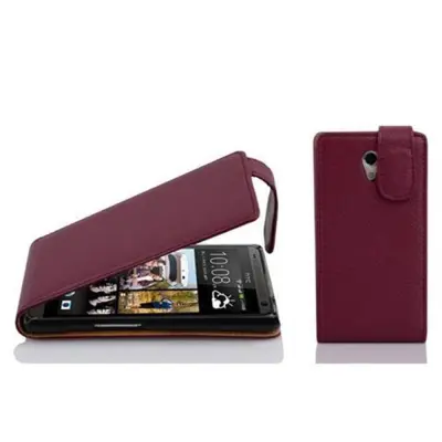 Cadorabo Ohišje, združljivo z HTC Desire 700 v pastelno vijolično - Zaščitni ovitek v obliki flipa iz teksturiranega umetnega usnja