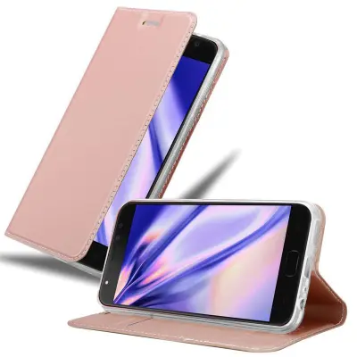 CADORABO Asus ZenFone 4 Selfie PRO v klasična rožnata zlata - Zaščitni ovitek z magnetnim zapiranjem, stoječo funkcijo in režo za kartice