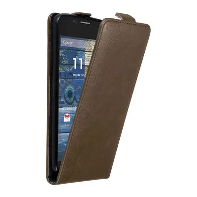 Cadorabo Ohišje, združljivo z Motorola MOTO G2 v kava rjava - Zaščitni ovitek v obliki flipa z magnetnim zapiranjem