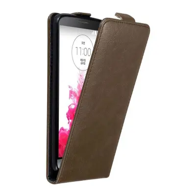 Cadorabo Ohišje, združljivo z LG G3 v kava rjava - Zaščitni ovitek v obliki flipa z magnetnim zapiranjem
