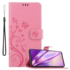 CADORABO Samsung Galaxy A71 4G v klasična zlata - ovitek v cvetličnem dizajnu z magnetnim zapiranjem, stoječo funkcijo in režami za kartice