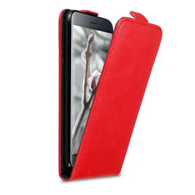 Cadorabo Ohišje, združljivo z Asus ZenFone 3 (5.2 Zoll) v rdeče jabolko - Zaščitni ovitek v obliki flipa z magnetnim zapiranjem