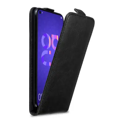 Cadorabo Ohišje, združljivo z Honor 20 / 20S / Huawei NOVA 5T v nočna črna - Zaščitni ovitek v obliki flipa z magnetnim zapiranjem